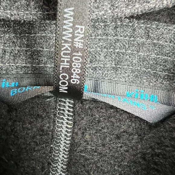 Kuhl Womens Alfpaca Hoodie Fleece Full Zip Black/Gray Outdoor Warm Wear Medium - Picture 6 of 16